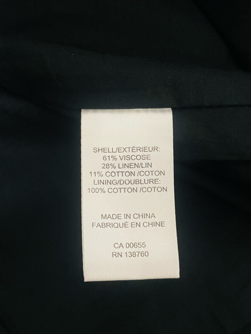✨ RW&CO Black Linen Blend Sleeveless Button Front Vest Top Large NWOT - Picture 5 of 6